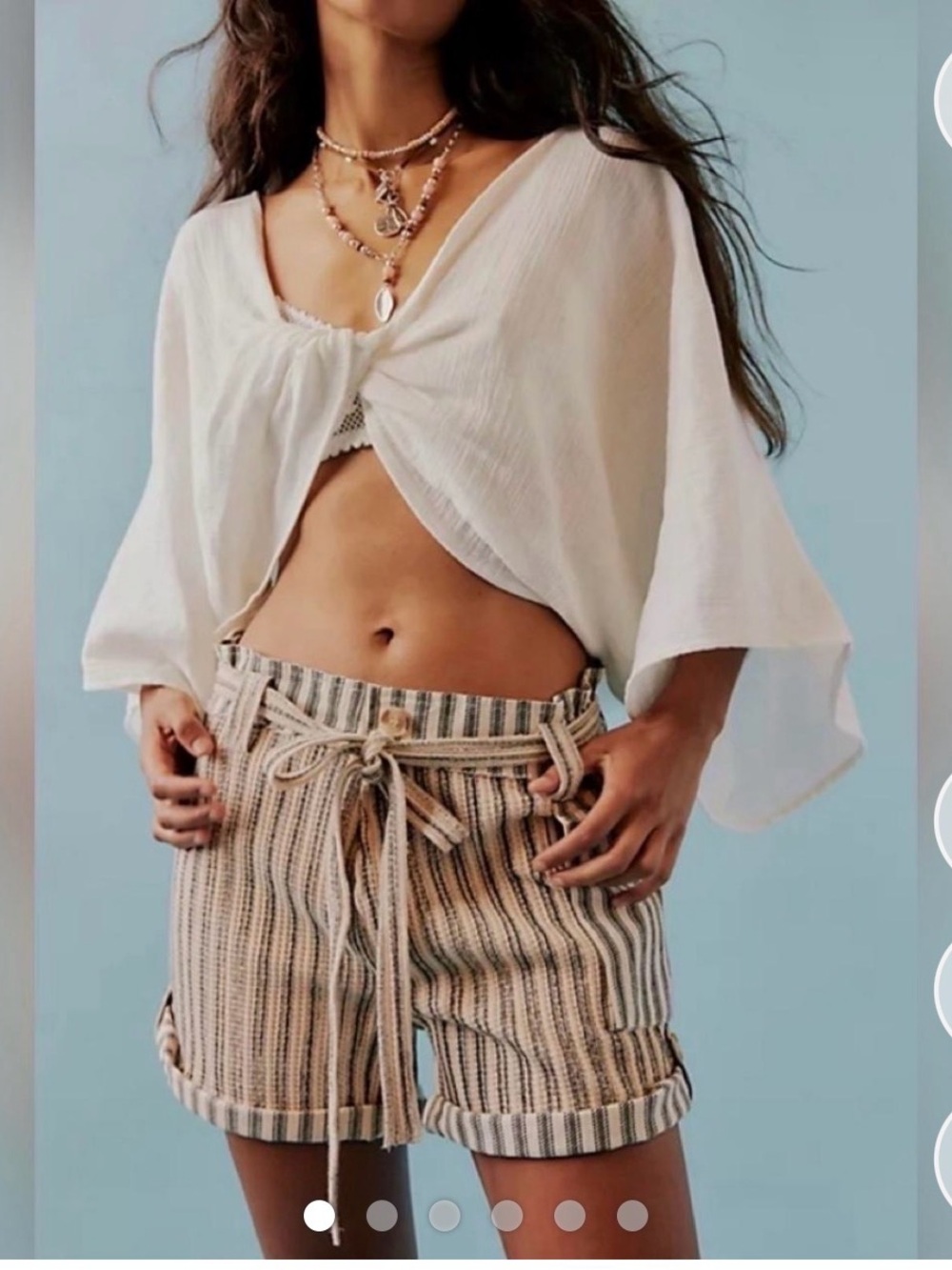 Free People One Harrison Striped shorts